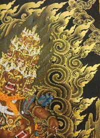 Rahula Thangka, Buddhist Traditional Painting, Tibetan Style, [real Gold]