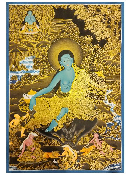 Milarepa Thangka, Buddhist Traditional Painting, Tibetan Style, [real Gold]