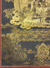 Vajrasattva [shakti] Thangka, Buddhist Traditional Painting, Tibetan Style, [real Gold]