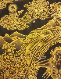Milarepa Thangka, Buddhist Traditional Painting, Tibetan Style, [real Gold]