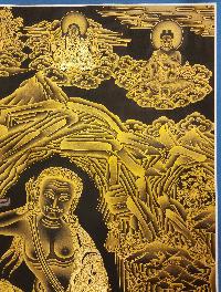 Milarepa Thangka, Buddhist Traditional Painting, Tibetan Style, [real Gold]