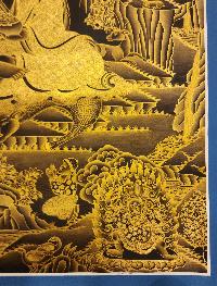 Milarepa Thangka, Buddhist Traditional Painting, Tibetan Style, [real Gold]