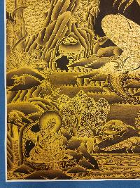 Milarepa Thangka, Buddhist Traditional Painting, Tibetan Style, [real Gold]