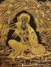 Milarepa Thangka, Buddhist Traditional Painting, Tibetan Style, [real Gold]