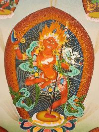 Vajravarahi - Dorje Phagmo, [master Quality] Buddhist Handmadethangka Painting, [real Gold]