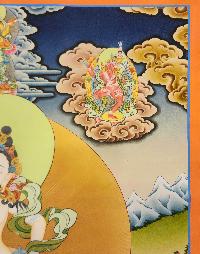 Machig Labdron Or Damaru Tara, Buddhist Handmade Thangka Painting, [real Gold]