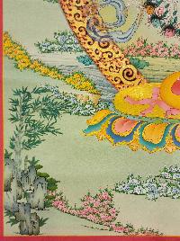 Vajravarahi - Dorje Phagmo, Buddhist Handmade Thangka Painting, [real Gold]