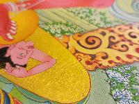 Vajravarahi - Dorje Phagmo, Buddhist Handmade Thangka Painting, [real Gold]