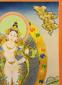 Yogini - Name Not Sure, Buddhist Handmade Thangka Painting, [real Gold]