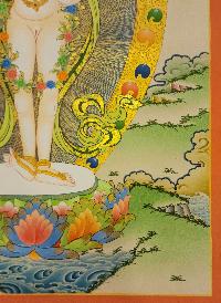 Yogini - Name Not Sure, Buddhist Handmade Thangka Painting, [real Gold]