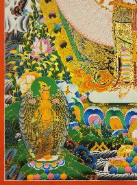 1000 Arms Sahasrabhuja Avalokitesvara, Buddhist Handmade Thangka Painting, [real Gold]