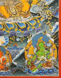 Ksitigarbha - Bodhisattva, Buddhist Handmade Thangka Painting, [real Gold]