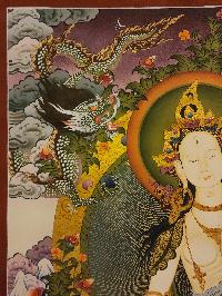 White Tara, Buddhist Handmade Thangka Painting, [real Gold]