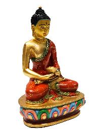 [amitabha Buddha], Buddhist Miniature Statue, [traditional Color Finishing], With [face Painted]