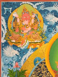 Pancha Jambhala, Buddhist Handmade Thangka Painting, Tibetan Style, [real Gold]