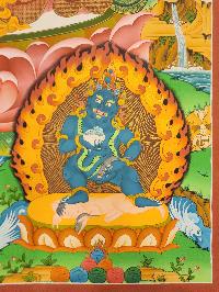 Pancha Jambhala, Buddhist Handmade Thangka Painting, Tibetan Style, [real Gold]