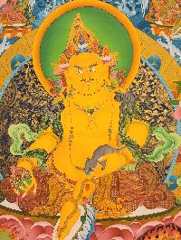 Pancha Jambhala, Buddhist Handmade Thangka Painting, Tibetan Style, [real Gold]