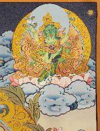 Pancha Jambhala, [master Quality] Buddhist Handmade Thangka Painting, Tibetan Style, [real Gold]
