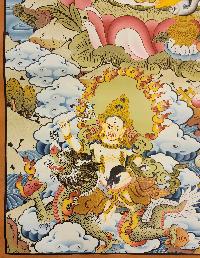Pancha Jambhala, [master Quality] Buddhist Handmade Thangka Painting, Tibetan Style, [real Gold]