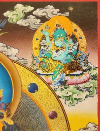 Pancha Jambhala, Buddhist Handmade Thangka Painting, Tibetan Style, [real Gold]