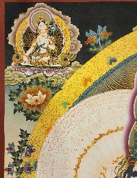 1000 Arms Sahasrabhuja Avalokitesvara, [master Quality] Buddhist Handmade Thangka Painting, Tibetan Style, [real Gold], With Three Great Bodhisattvas