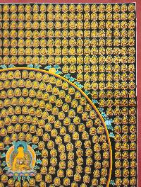 1000 Shakyamuni Buddha, Buddhist Handmade Thangka Painting, Tibetan Style, [real Gold]
