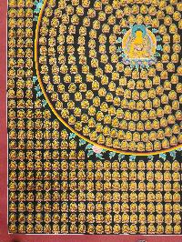 1000 Shakyamuni Buddha, Buddhist Handmade Thangka Painting, Tibetan Style, [real Gold]