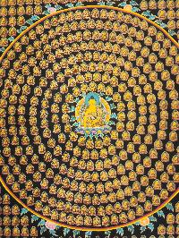 1000 Shakyamuni Buddha, Buddhist Handmade Thangka Painting, Tibetan Style, [real Gold]