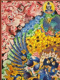 Vajrakilaya - Dorje Phurba, Buddhist Handmade Thangka Painting, Tibetan Style, [real Gold]