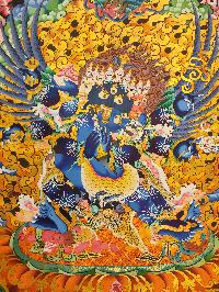 Vajrakilaya - Dorje Phurba, Buddhist Handmade Thangka Painting, Tibetan Style, [real Gold]
