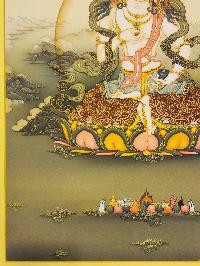 Vajrasattva, [master Quality], Buddhist Handmade Thangka Painting, Karma Gadri Art