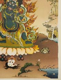 Vajrapani, [master Quality], Buddhist Handmade Thangka Painting, Karma Gadri Art