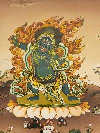 Vajrapani, [master Quality], Buddhist Handmade Thangka Painting, Karma Gadri Art