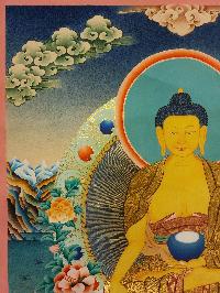 Shakyamuni Buddha, Buddhist Handmade Thangka Painting, Tibetan Style