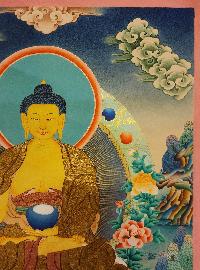 Shakyamuni Buddha, Buddhist Handmade Thangka Painting, Tibetan Style