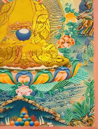 Shakyamuni Buddha, Buddhist Handmade Thangka Painting, Tibetan Style
