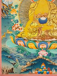 Shakyamuni Buddha, Buddhist Handmade Thangka Painting, Tibetan Style
