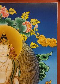 Bodhisattva, Buddhist Handmade Thangka Painting, Tibetan Style, [real Gold]