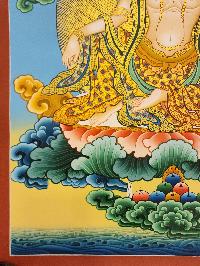 Bodhisattva, Buddhist Handmade Thangka Painting, Tibetan Style, [real Gold]