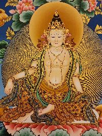 Bodhisattva, Buddhist Handmade Thangka Painting, Tibetan Style, [real Gold]