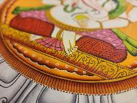 Ganesh Mandala, Buddhist Handmade Paubha Painting, Newari Style