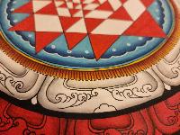 Sri Yantra Mandala, Buddhist Handmade Paubha Painting, Newari Style