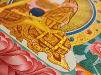 Ratnasambhava Buddha, Buddhist Handmade Thangka Painting, Tibetan Style, [real Gold]