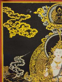 Vajrasattva, Buddhist Handmade Thangka Painting, Tibetan Style, [real Gold]