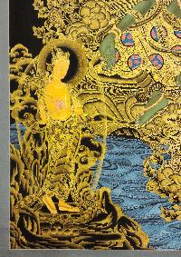 Green Tara, Buddhist Handmade Thangka Painting, Tibetan Style, [real Gold]