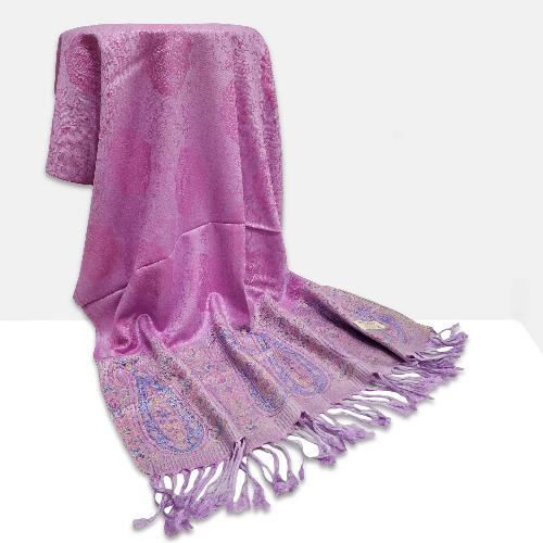 Jamawar Shawl, Nepali Acrylic Shawl, Color [lilac]