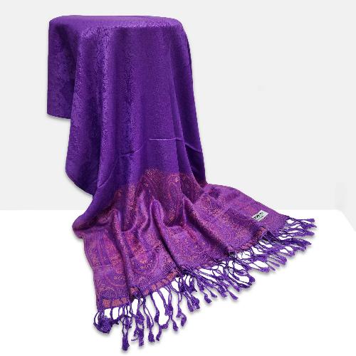 Jamawar Shawl, Nepali Acrylic Shawl, Color [purple]