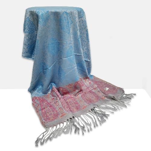 Jamawar Shawl, Nepali Acrylic Shawl, Color [blue]