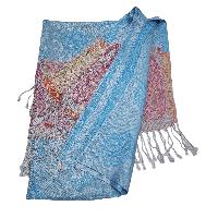 Jamawar Shawl, Nepali Acrylic Shawl, Color [blue]