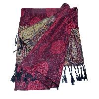 Jamawar Shawl, Nepali Acrylic Shawl, Color [dark Red]